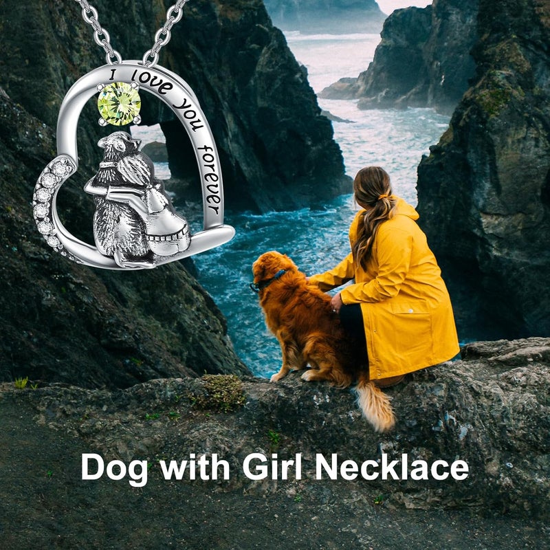 SIMONLY Store Mothers Day Gifts 925 Sterling Silver Dog Necklace Dog Pendant Necklace for Girls Dog Memorial Jewelry Gifts for Women Dog Lovers - Image 2